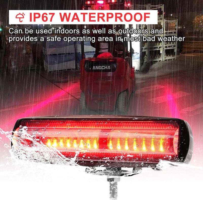 BORDAN 1 Pack Forklift Warning Light LED Forklift Safety Light, Pedestrian Red Zone Warning Lamp, Red Line Boundary Warehouse Work Light Truck 30W, DC12-80V - Image 3